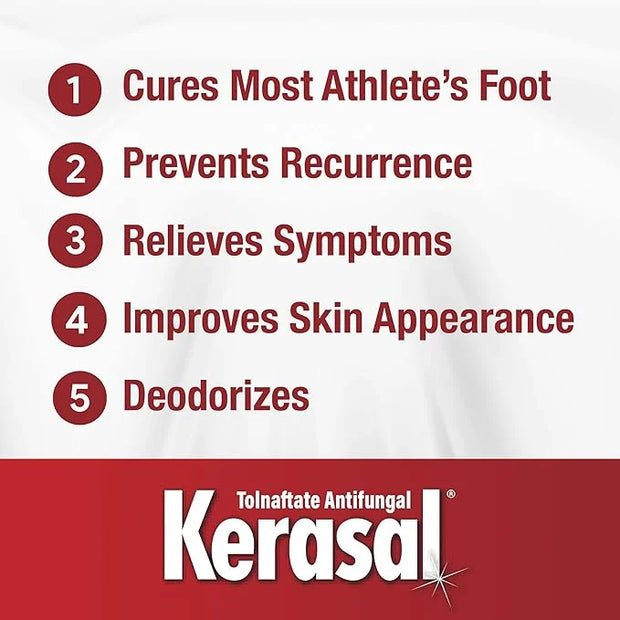 Kerasal 5-In-1 Athlete's Foot Invisible Powder Spray, Athlete's Foot Spray, 2 oz - Product Image