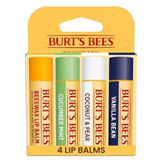 Burt's Bees Lip Balm - Beeswax, Cucumber Mint, Coconut & Pear, and Vanilla Bean Pack, With Responsibly Sourced Beeswax, Ti...