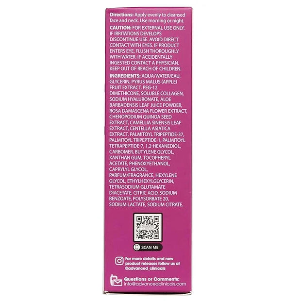 Advanced Clinicals Multi Peptides Serum For Face | Visible Anti Aging Hydrating Collagen Peptide Facial Serum With Vitamin...