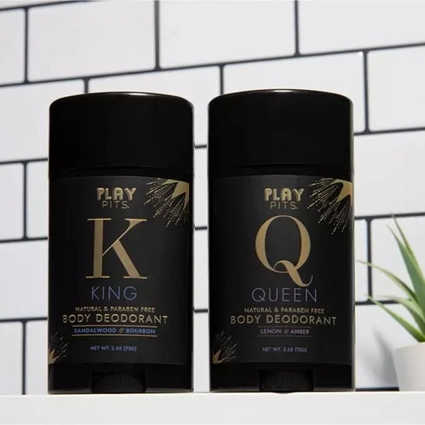 PLAY PITS - 2 Pack - Natural Deodorant - Safe for Men & Women w/Sensitive Skin - Clean, Non-Toxic, & Paraben Free – KING S...