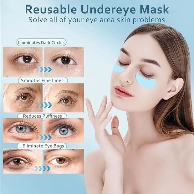 Reusable Eye Patches, 3 Pairs Eye Patches, Rreusable Under Eye Patches with Lifting Effect to Reduce Wrinkles and Fine Lin...