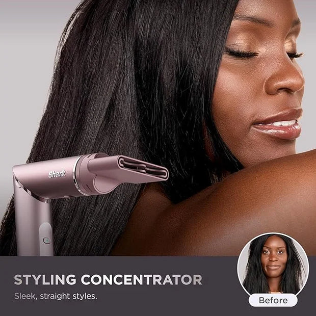 Shark FlexFusion Hair Straightener & Powerful Hair Dryer with Fusion Hair Brush, Ceramic Air Styler with Auto-Wrap Hair Cu...