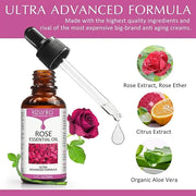 Rose Essential Oil, Face Rose Oil, Moisturizer Rose Oil, Anti Ageing & Anti Wrinkle Serum, Rose Oil for Face, Skin Care, 1...
