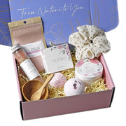Natural Amor Rose Spa Gifts for Women,8pcs Self Care Box Including Soap Bar, Natural Clay Mask, Bath Butter for Mothers Da...