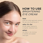 Epielle Brightening Eye Cream | Anti-Aging Serum for Dark Circles & Wrinkles | Cooling Applicator for Refreshing Applicati...