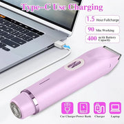 Glow Aura Womens Shaver, Bikini Trimmer for Women, Glow Aura Electric Razor, Comfort 2 in 1 Electric Lady Shaverr, Dual He...