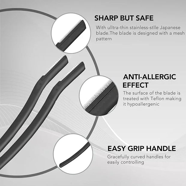 Eyebrow Razors for Men 6 Pieces, Japanese Blades Precision Dermaplane Razors, Small Eyebrow Trimmer Set, Multipurpose Exfo...