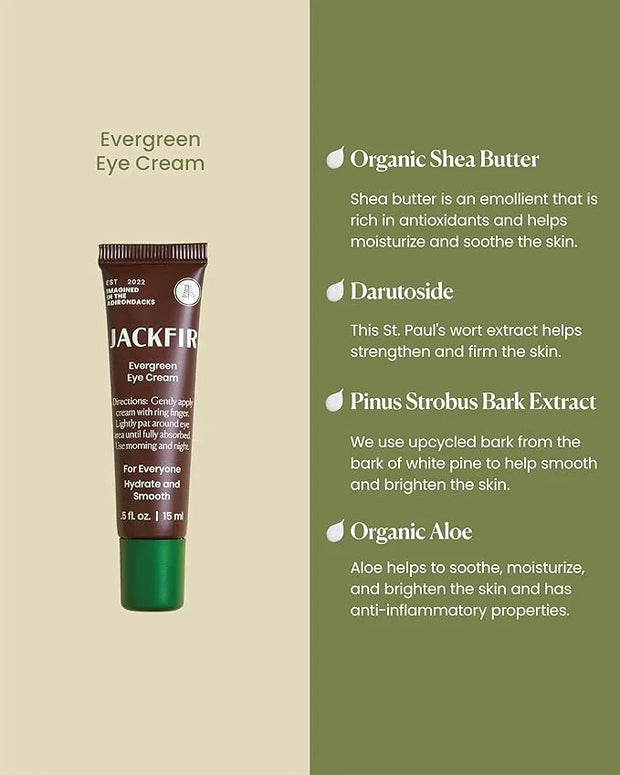 The Evergreen Eye Cream, Natural Eye Cream for Men, Helps Reduce Puffiness and Brighten Under Eye Dark Circles, EWG Verifi...