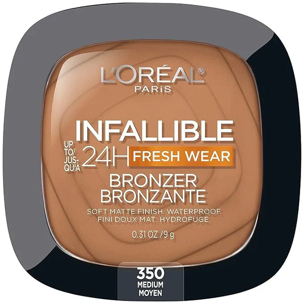 L'Oreal Paris Infallible Up to 24H Fresh Wear Soft Matte Longwear Bronzer. Waterproof, heatproof, Transfer, humidity and s...
