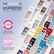 imPRESS Design, Press On Nails, Wannabe Star, Blue, Short, Size, Squoval, Shape, Includes 30 Nails, Prep Pad, Instructions...