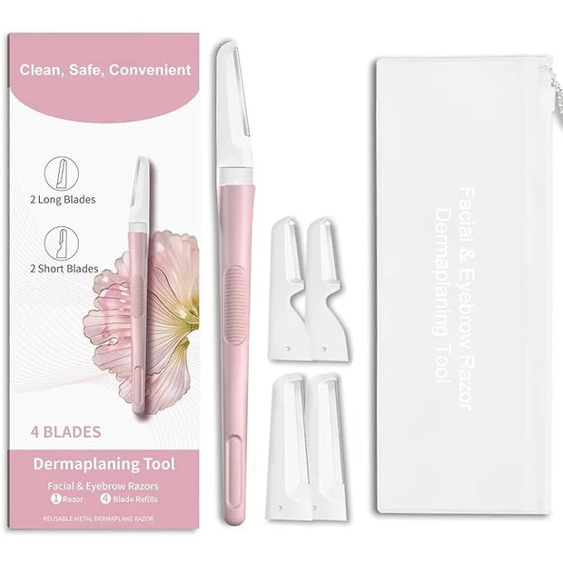 Face Razors for Women, Dermaplane Razor for Women Face, Eyebrow Razor, Facial Razors, Dermaplaning Tool, Reusable Metal Ha...