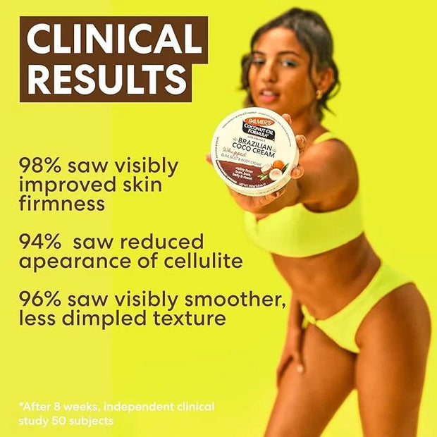 Palmer's Coconut Oil Formula Brazilian Coco Cream with Vitamin E, 8.8 Fl Oz, Whipped Bum, Bust & Body Cream, Helps with Sk...