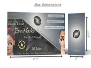 24k Black Gold Under Eye Masks (20 Pairs) by Noram | For: Puffiness, Wrinkles, Dark Circles, Under Eye Bags, Skin Brighten...