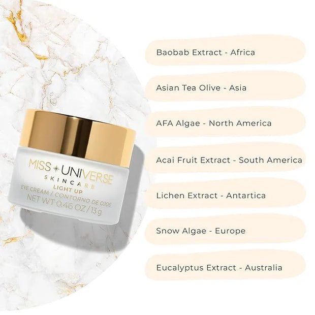 Light Up Eye Cream .46 oz, Firming Under Eye Cream for Dark Circles and Puffiness, Under Eye Brightener Face Cream for Wom...