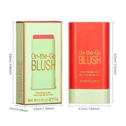 Blush Stick for Cheeks - Cream Makeup Blush Wand, Solid Moisturizer Stick for Cheeks Tint, Natural Blendable Waterproof Ko...