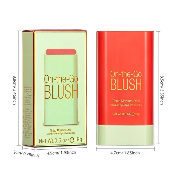 Blush Stick for Cheeks - Cream Makeup Blush Wand, Solid Moisturizer Stick for Cheeks Tint, Natural Blendable Waterproof Ko...
