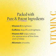 Derma E Vitamin C Bright Eyes Hydro Gel Under Eye Patches (5 Pairs), Allantoin, Caffeine & Vitamin B3, Eye Masks to Helps ...