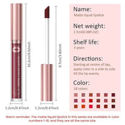 Matte Liquid Lipstick,Dark Red Liquid Lip Stains, Long Lasting Waterproof Lip Gloss Makeup, Velvet Non-Stick Cup Lips Stai...