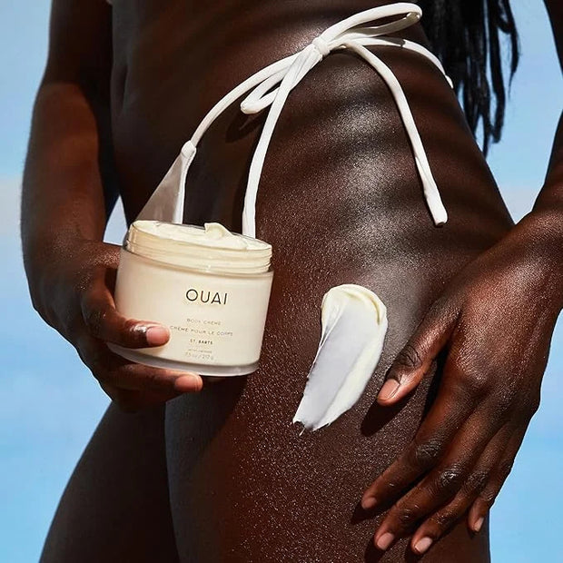 OUAI Body Creme, St. Barts Travel Size - Hydrating Whipped Body Cream with Cupuaçu Butter, Coconut Oil & Squalane - Soften...