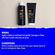 Scotch Porter Beard Wash & Conditioner Bundle – Cleanse, Moisturize, Hydrate & Soften Coarse, Dry Facial Hair while Encour...