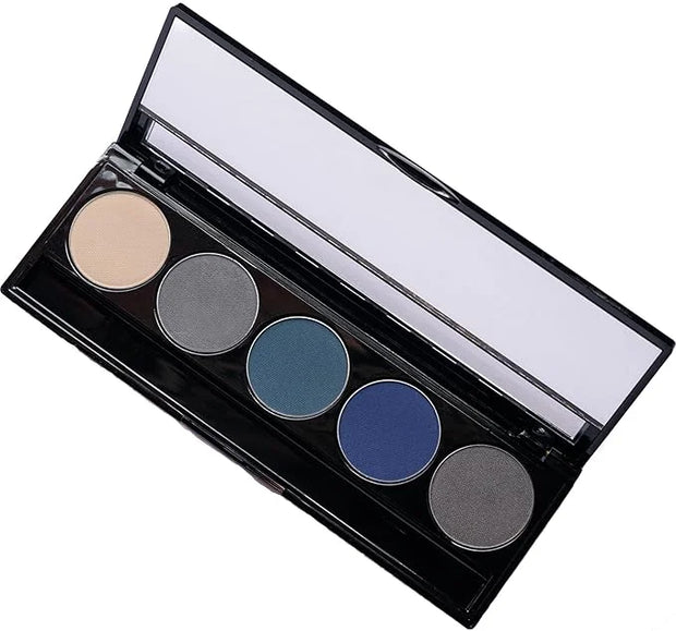 Matte Cool Tone Blue & Silver Vegan Eyeshadow Palette; Talc, Paraben & Cruelty Free - Product Image
