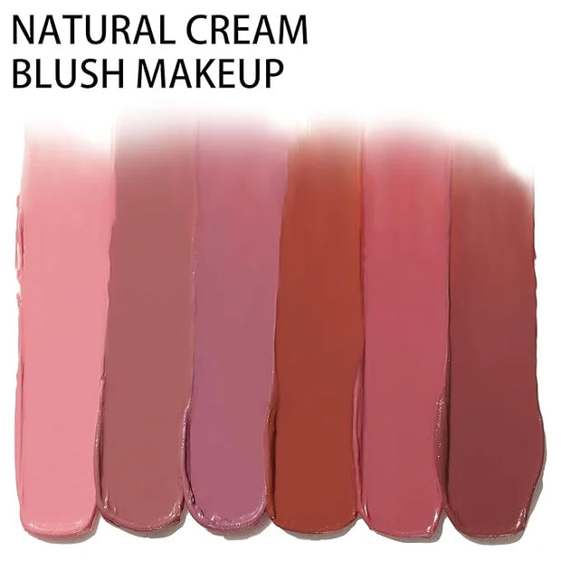 2Pcs Cream Blush Makeup Stick,Monochromatic Multi-Stick Face Blush for Cheek,Lip and Eye,Matte and Dewy Finish for Long We...