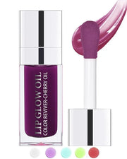 Glow Reviver Lip Oil Moisturizing Lip Gloss for Dry Lips, Clear Lip Oil with Plumping, Hydrating Effects, Women's Makeup G...