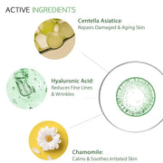 Cica Calming Mask for Face Sensitive Irritated Skin, Soothing, Moisturizing, Korean Anti Aging Face Mask, Eve Vegan, Chamo...