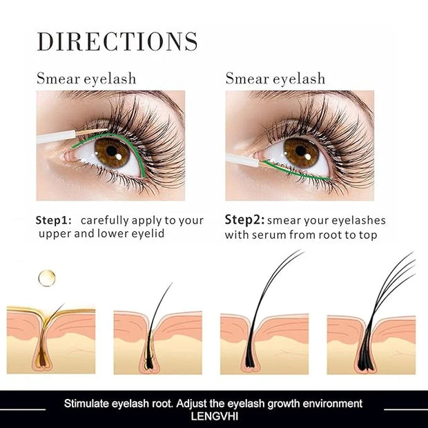 Natural Eyelash Growth Serum 5ml: Premium Lash Enhancement Treatment for Longer Fuller Lashes and Thicker Looking Lashes -...
