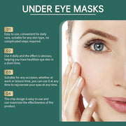 Under Eye Masks，Golden Cucumber Eye Mask 60 Tablets Set，Eye Mask for Fine Lines, Wrinkles, Dark Circles and Eye Puffiness，...