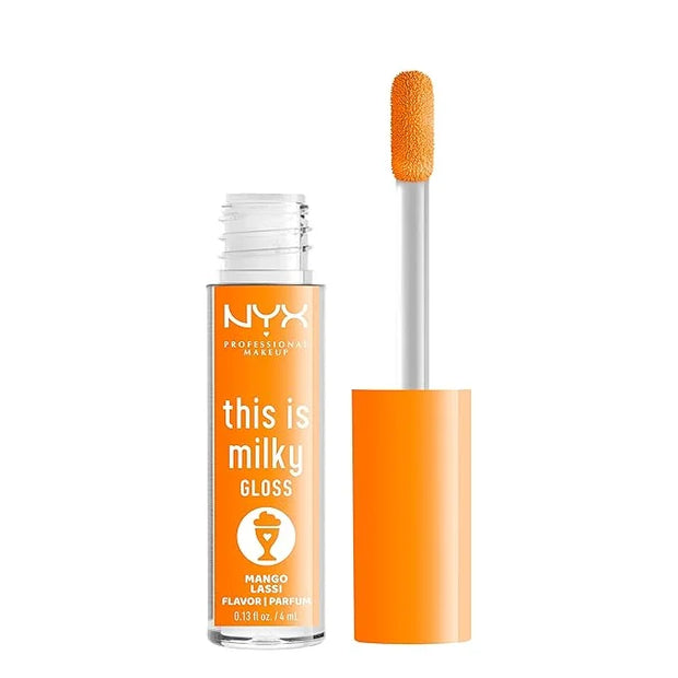 NYX PROFESSIONAL MAKEUP This Is Milky Gloss, Lip Gloss with 12 Hour Hydration, Vegan - Mango Lassi (Orange Cream) - Produc...