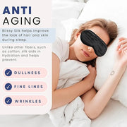 Blissy Silk Sleep Mask - Silk Eye Sleeping Mask for Women & Men for Total Blackout - Silk Eye Mask - 100% Pure Mulberry Si...