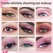 18Colors Purple Pink Nude Shimmery Eyeshadow Palette Makeup,Light Purple Mauve Glitter Sparkly Highly Pigmented Eye Shadow...