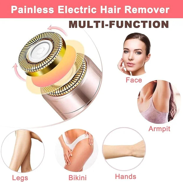 Facial Hair Remover, Removal Shaver for Women, Rosarden USB Rechargeable IPX6 Waterproof Eyebrow Face Razor Trimmer for Li...