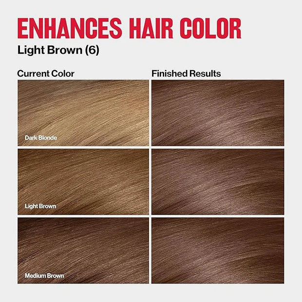 Revlon ColorSilk Tone + Gloss + Care Demi Permanent Hair Color, Dye Kit with Leave-In Scalp and Haircare Serum, 2x Shinier...