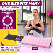 2Ct Ankle Weights for Women - Waterproof Ankle 2 Lbs - Product Image