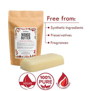 Raw Mango Butter - 100% Natural Skin and Hair Moisturizer - Use with Shea in DIY Whipped Body Butter, Mango Body Lotion, L...