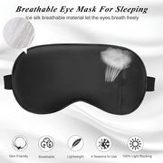 Eye Mask, Cooling Sleep Mask Gel Eye Mask for Sleeping, Black Silk Sleeping Mask for Travel, Gifts for Men Women, Stocking...