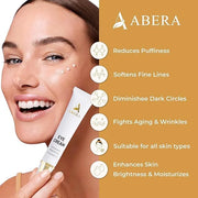 ABERA Natural Repair Eye Cream with Set 15 Eye Masks, Minimizes Under Eye Bags & Dark Circles, Reduce Puffiness, Wrinkles ...