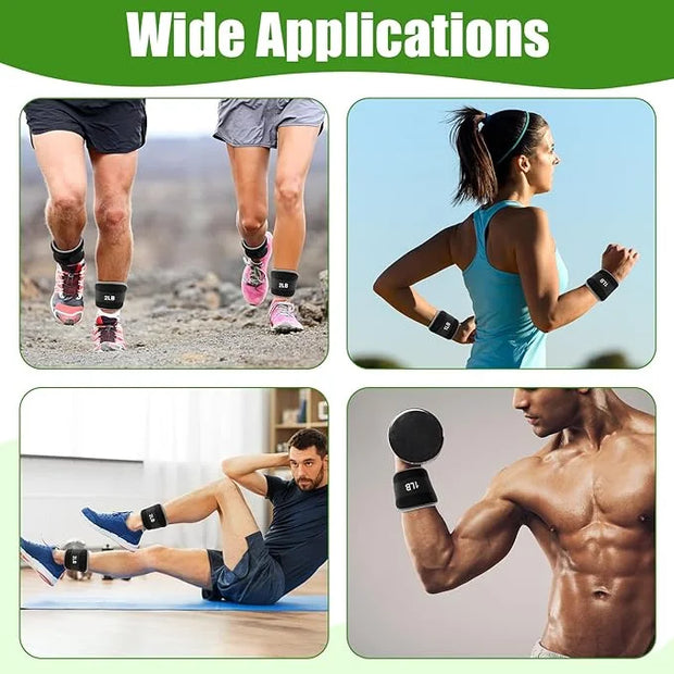 4 Pairs Wrist Leg Weights for Women Ankle 1lbs 2lbs 2lbs Each - Product Image