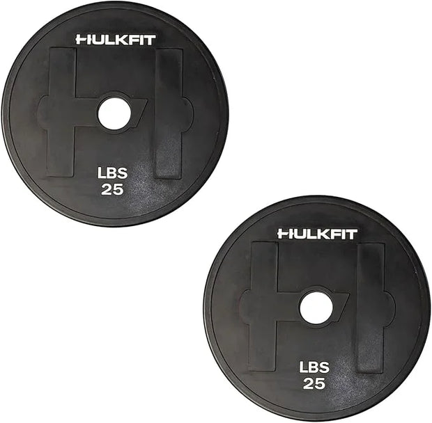 HulkFit 2-inch Rubber Coated Steel Weight Plates Set - Product Image