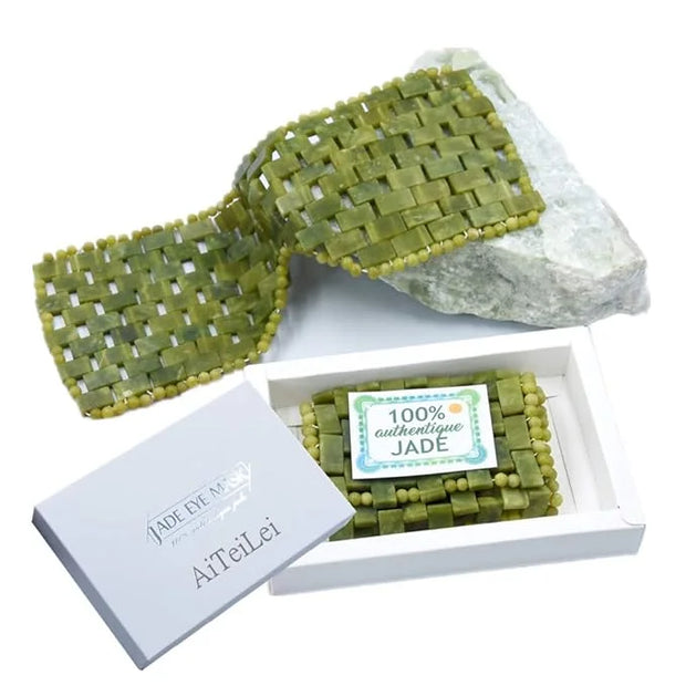 AITELEI Natural Jade Eye Mask Anti-Aging Facial Sleeping Eye Mask Hot or Cold Therapy Blindfold for Puffy Eyes, eye masks ...