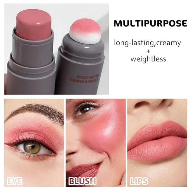 Cream to Powder Blush Stick, High Impact Color, Moisturizing Face Makeup (03#, 1 Count (Pack of 1)) - Product Image