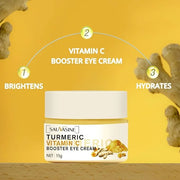 Turmeric + Vitamin C Eye Cream, Turmeric Under Eye Cream for Dark Circles and Puffiness, Anti Aging Cream Correction for P...