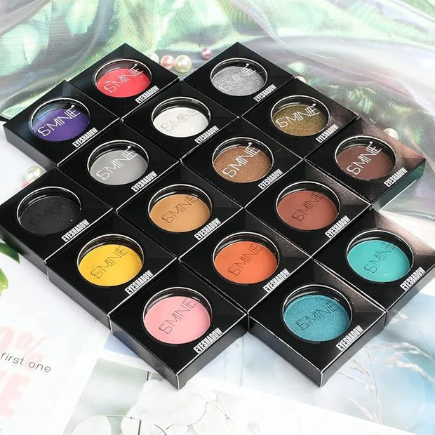 ISMINE Single Eyeshadow Powder Palette, Matte Light Pink, High Pigment, Longwear Single Eye Makeup for Day & Night - Produ...