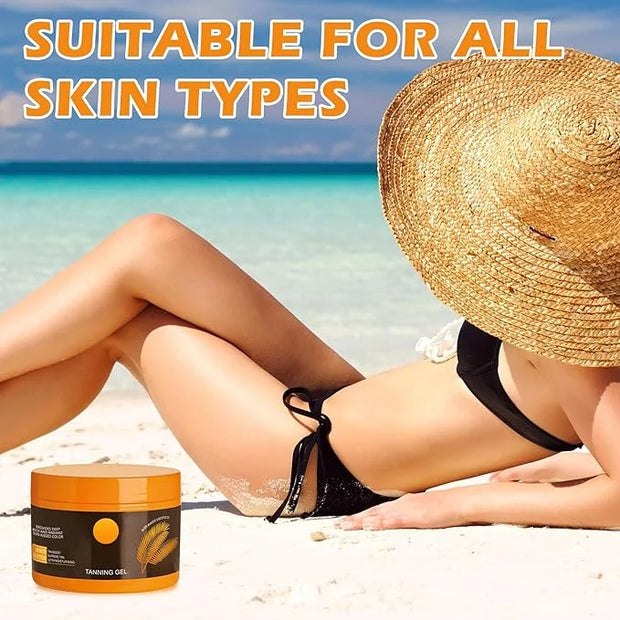 Tanning Gel Brown Tanning Luxe Gel Natural Tanning Accelerator Gel Tanning Bronzing Tan Skin Tanning Cream Balm for Sunbed...