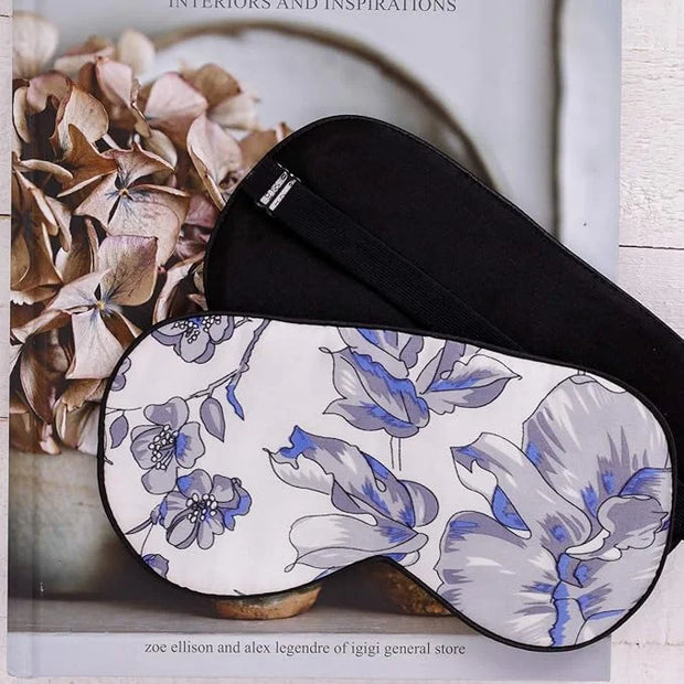 Maxfeel 100% Pure Silk Eye Mask - Sleep Eye Cover in Printed Colors (#11) - Product Image