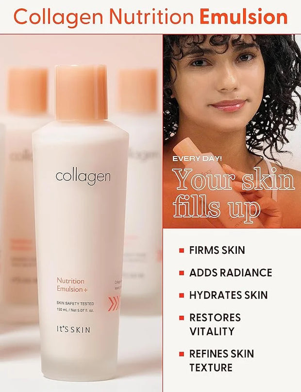 It'S SKIN Collagen Nutrition Emulsion + 5.07 fl.oz, Boosts Collagen and Adenosine for Face Lift Helps Fine Lines Supports ...