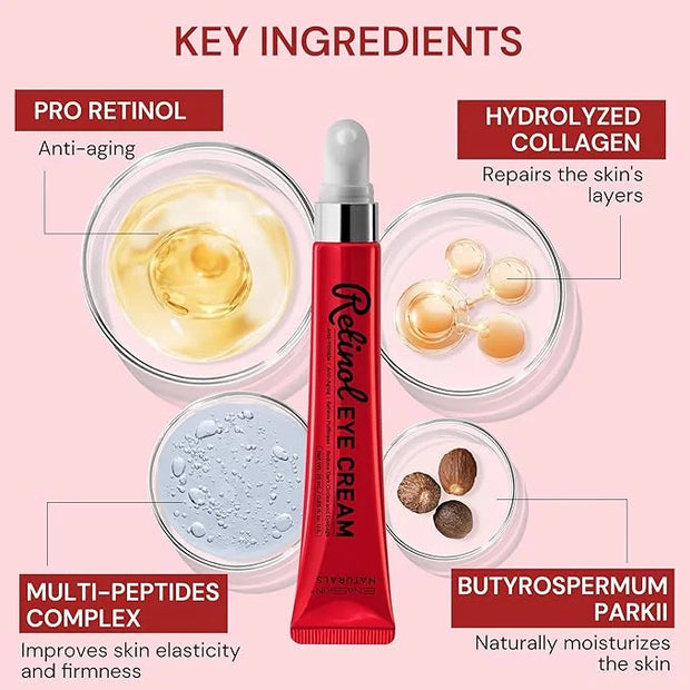 Retinol & Polypeptides Anti-Aging Eye Cream: Under Eye Treatment Reduces Wrinkles, Fine Lines, Dark Circles, Crow’s Feet &...