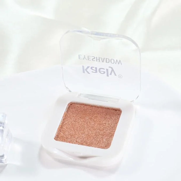 Kaely Pressed Single Eyeshadow Makeup, Champagne Gold Sparkle Highly Pigmented Monochrome Eye Shadow Palette, Waterproof N...